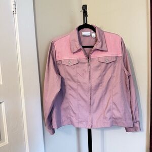 Alfred Dunner Women's Mauve Utility Jacket